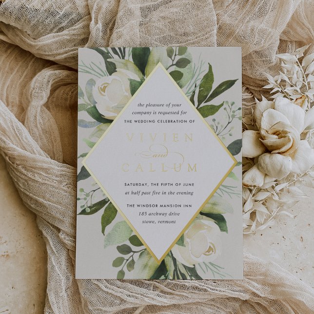 Ivory Bloom | Geometric Floral Frame Wedding (Creator Uploaded)