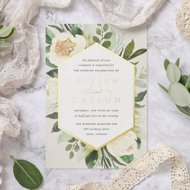 Ivory Bloom | Geometric Floral Frame Wedding (Creator Uploaded)