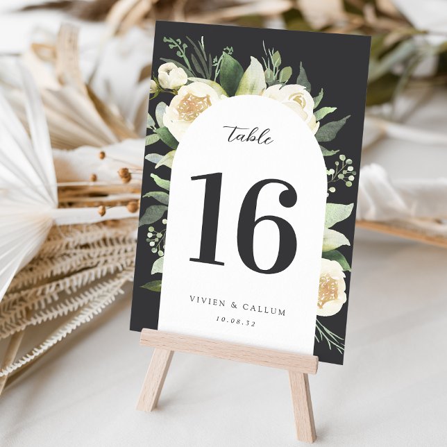 Ivory Bloom | Watercolor Floral Wedding Table Number (Creator Uploaded)