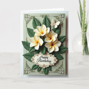 Ivory Blossom Birthday Card