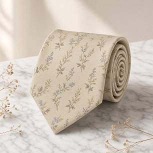Ivory Blossom Powder Blue Heritage Tie