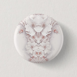 Ivory Blush Pink Floral Button