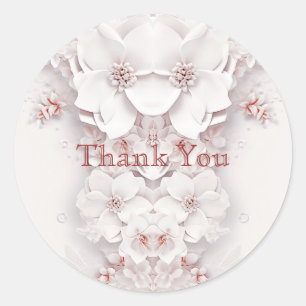 Ivory Blush Pink Floral Sticker