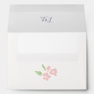Ivory   Blush Pink Rose Wedding Envelope