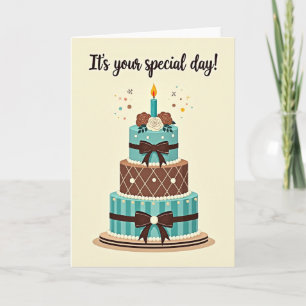 Ivory Bow Birthday Card
