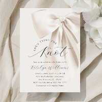 Ivory Bow Bridal Shower Invitation