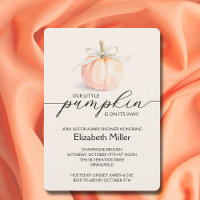 Ivory Bow Little Pumpkin Baby Shower