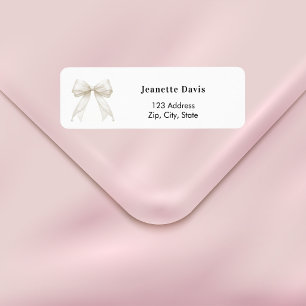 Ivory bow white return address 