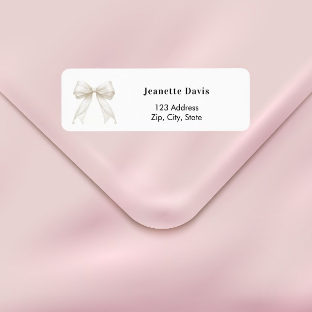 Ivory bow white return address  (Creator Uploaded)