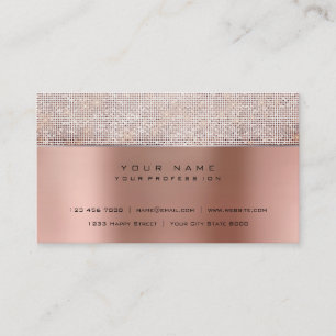 Ivory Brush Pearly Copper Steel Silver Glitter VIP Business Card