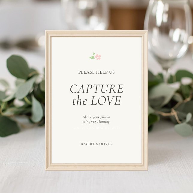 Ivory | Capture the Love Wedding Table Top  Card (Creator Uploaded)