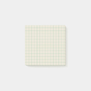 Ivory Chequered Pattern Minimal Aesthetic Office  Post-it Notes