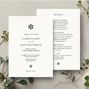 Ivory   Chic 2 in 1 Minimal Full Wedding Invitation
