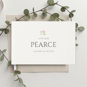 Ivory   Chic Blush Floral Wedding Guest Book