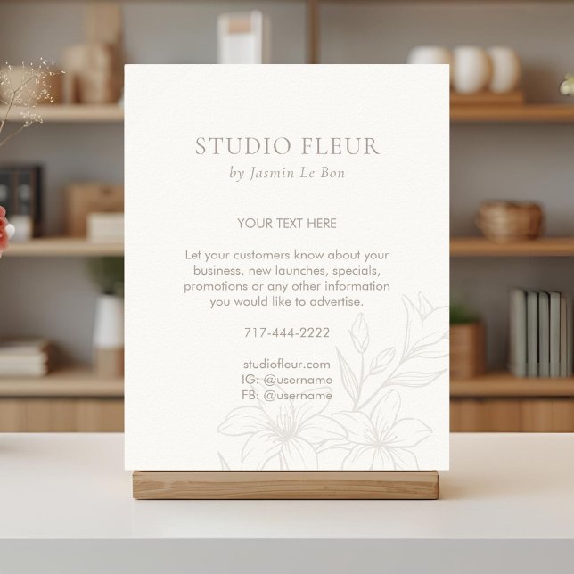 Ivory | Chic Floral Text Promotional  Poster (Creator Uploaded)
