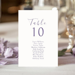 Ivory   Chic Lavender Wedding Seating & Table Card