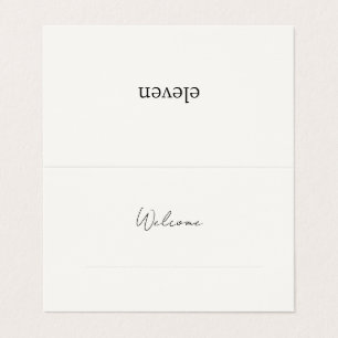 Ivory   Chic Minimal Lined Wedding Folded Card