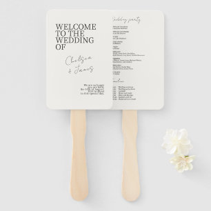 Ivory   Chic Minimalist Wedding  Hand Fan