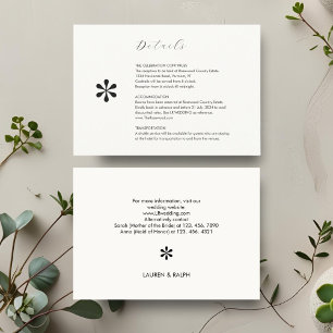 Ivory   Chic QR Code Wedding Details RSVP Card