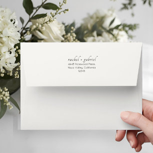Ivory Chic Simple Clean Wedding Envelope