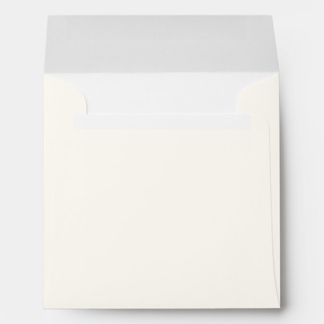  Ivory | Chic Square Wedding Invitation  Envelope (Back (Bottom))