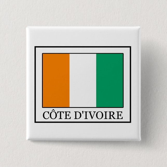 Ivory Coast 15 Cm Square Badge (Front)