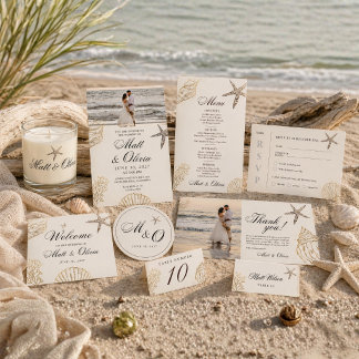 Ivory Coast Coastal Wedding RSVP Card Editable