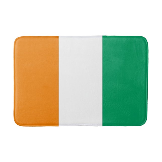 Ivory Coast Flag Bath Mat (Front)
