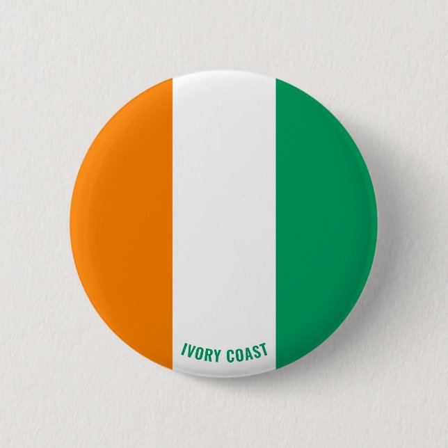 Ivory Coast Flag Charming Patriotic 6 Cm Round Badge (Front)