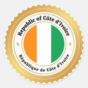 Ivory Coast Flag Classic Round Sticker