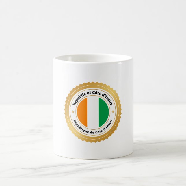 Ivory Coast Flag Coffee Mug (Center)
