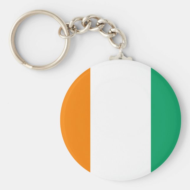 Ivory Coast Flag Key Ring (Front)