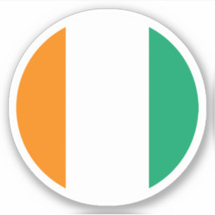 Ivory Coast Flag Round Sticker