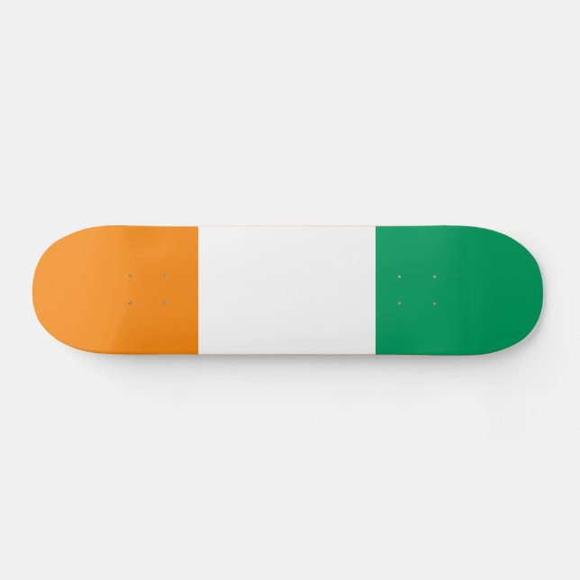 Ivory Coast Flag Skateboard (Horz)