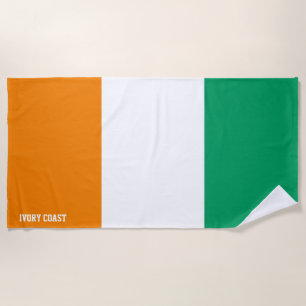 Ivory Coast Flag Splendid Patriotic Beach Towel