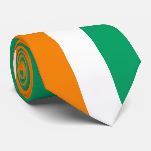 Ivory Coast Flag Tie (Rolled)