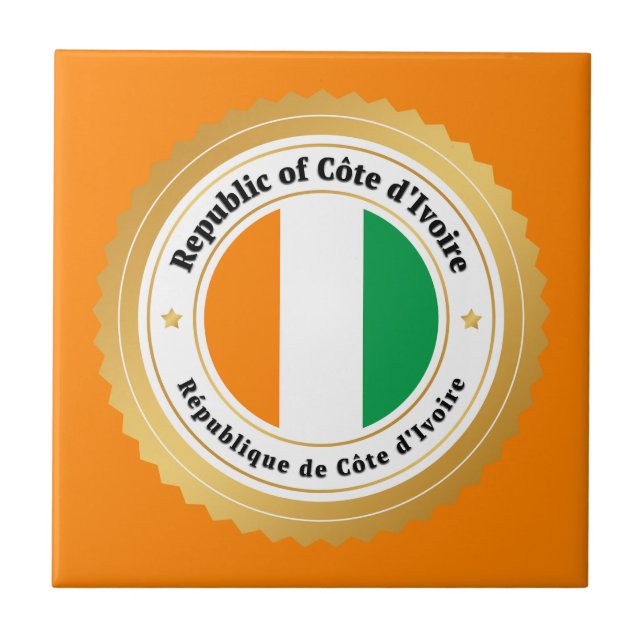 Ivory Coast Flag Tile (Front)