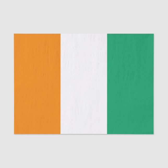 Ivory Coast Flag Tissue Paper (Front)