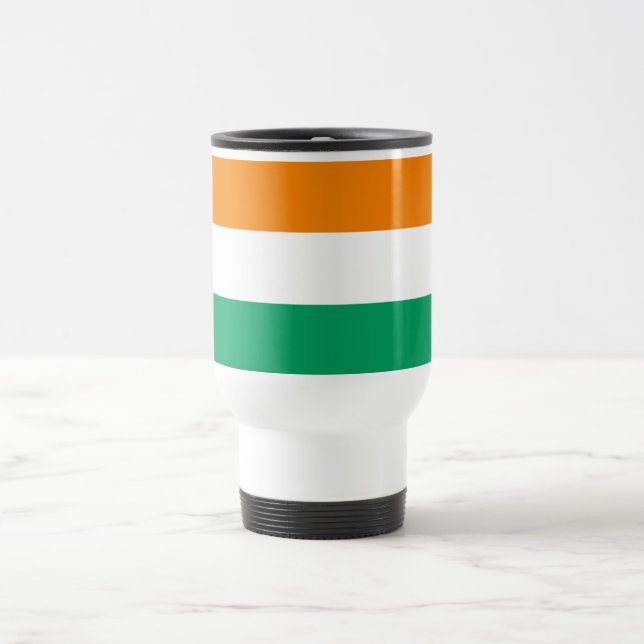 Ivory Coast Flag Travel Mug (Center)