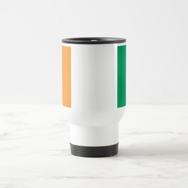 Ivory Coast Flag Travel Mug (Center)