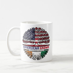 Ivory Coast Ivorian American USA Tree Roots Flag Coffee Mug