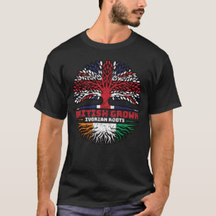 Ivory Coast Ivorian British UK Tree Roots Flag T-Shirt