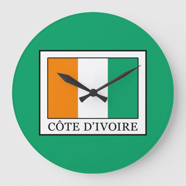 Ivory Coast Large Clock (Front)