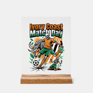 Ivory Coast Match Day Skeleton Striker Nations Cou Acrylic Sign