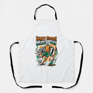 Ivory Coast Match Day Skeleton Striker Nations Cou Apron