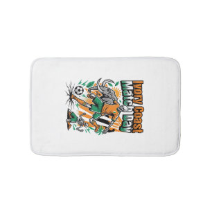 Ivory Coast Match Day Skeleton Striker Nations Cou Bath Mat