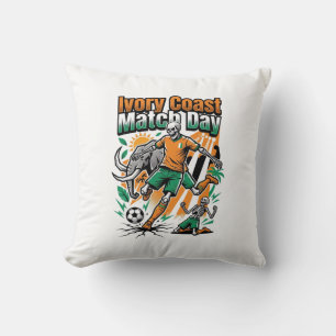 Ivory Coast Match Day Skeleton Striker Nations Cou Cushion
