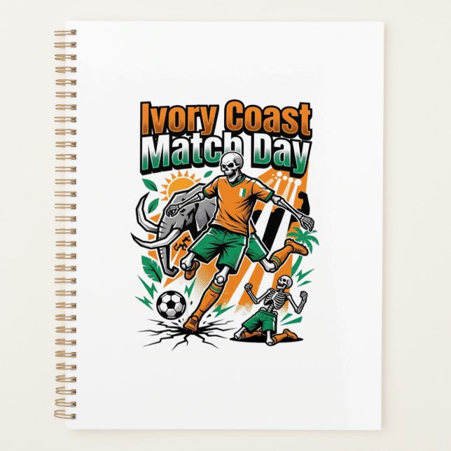 Ivory Coast Match Day Skeleton Striker Nations Cou Planner (Front)