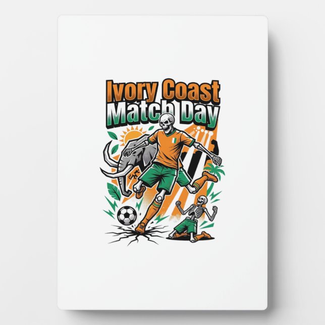 Ivory Coast Match Day Skeleton Striker Nations Cou Plaque (Front)