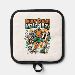 Ivory Coast Match Day Skeleton Striker Nations Cou Pot Holder